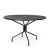 48 Round Mesh Top Dining Table Autumn Rust Finish