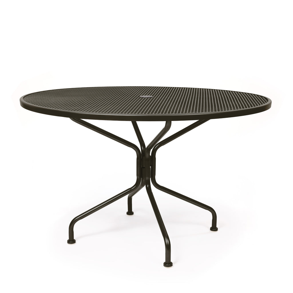 48 Round Mesh Top Dining Table Aztec Bronze Finish
