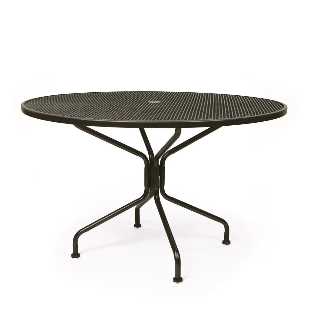48 Round Mesh Top Dining Table Aztec Bronze Finish
