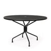 48 Round Mesh Top Dining Table Black Finish