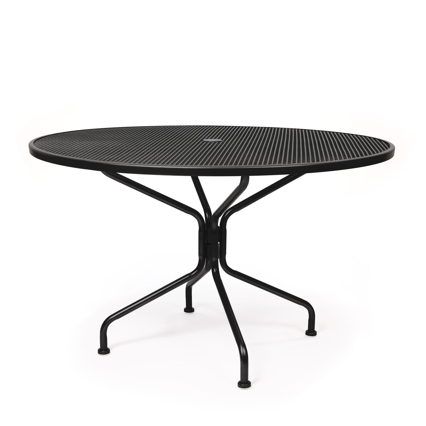 48 Round Mesh Top Dining Table Black Finish, image 11