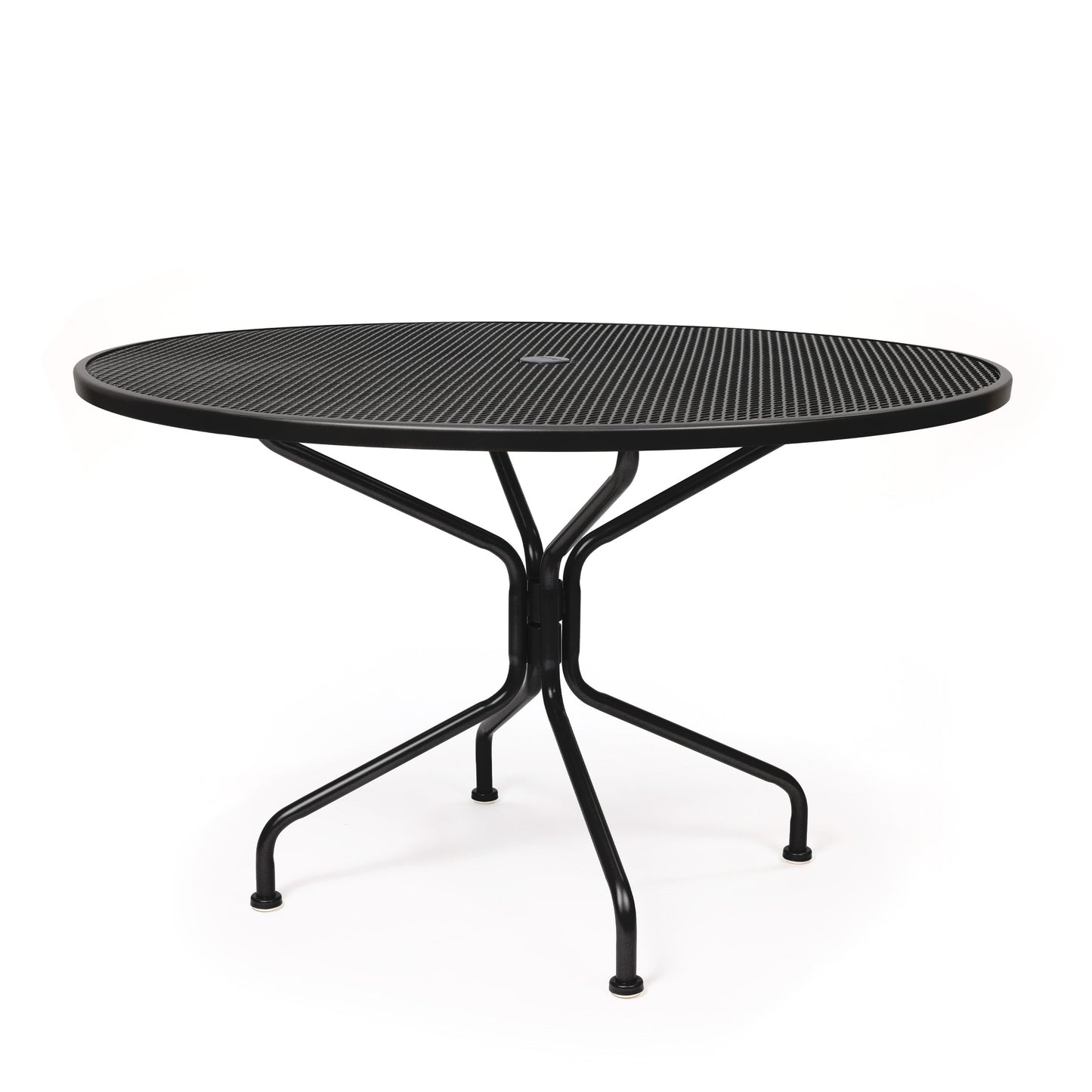 48 Round Mesh Top Dining Table Black Finish, image 10