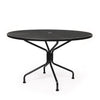 48 Round Mesh Top Dining Table Black Finish