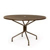 48 Round Mesh Top Dining Table Black Willow Finish