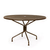48 Round Mesh Top Dining Table Black Willow Finish