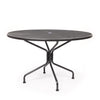 48 Round Mesh Top Dining Table Burnished Chrome Finish