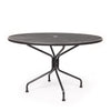 48 Round Mesh Top Dining Table Burnished Chrome Finish