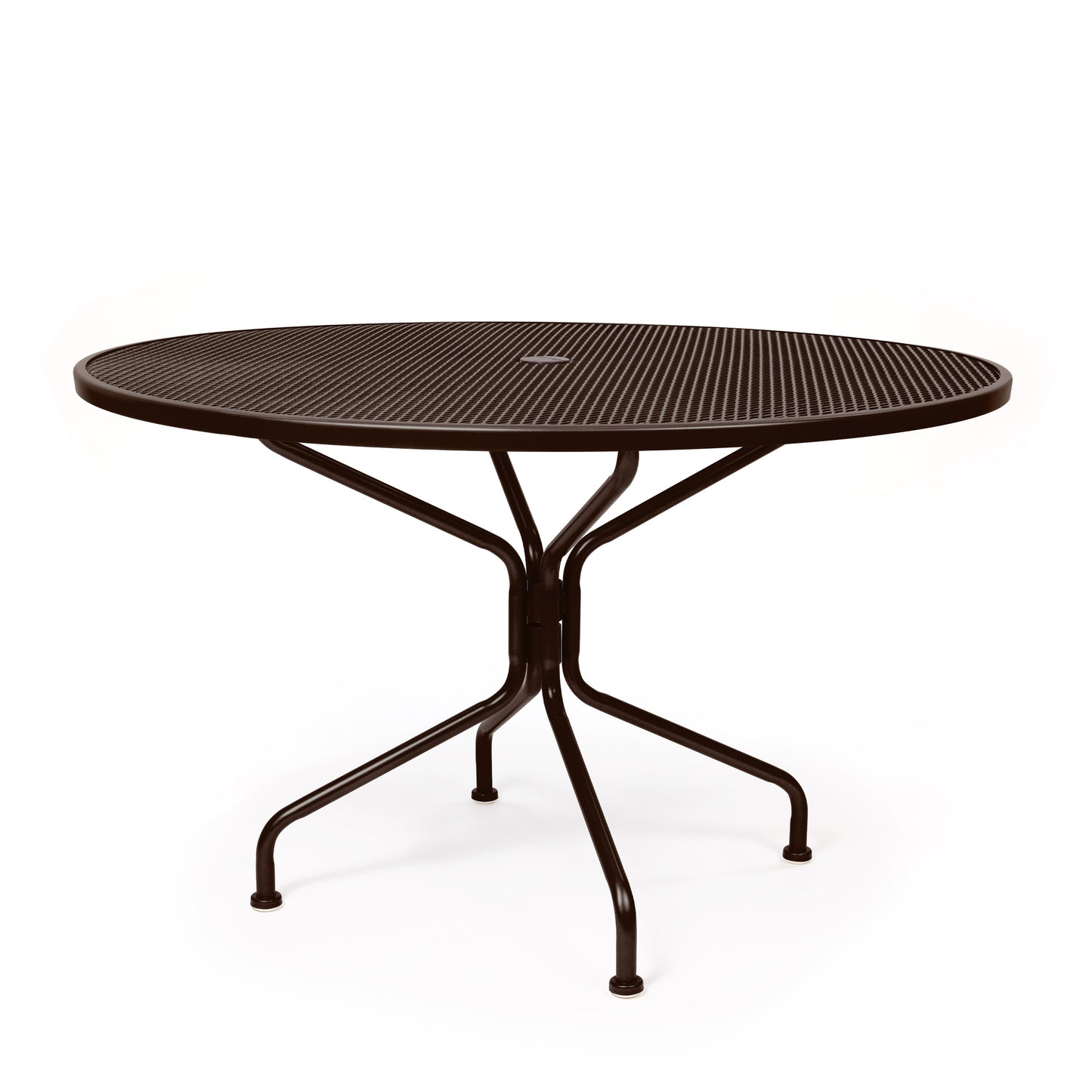 48 Round Mesh Top Dining Table Espresso Finish, image 6