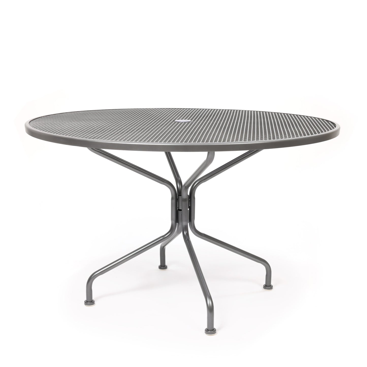48 Round Mesh Top Dining Table Glimmer Gray Finish, image 12