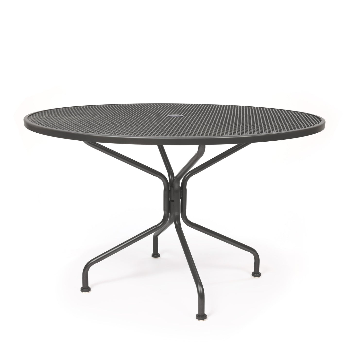 48 Round Mesh Top Dining Table Graphite Finish, image 6