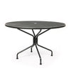 48 Round Mesh Top Dining Table Pewter Finish