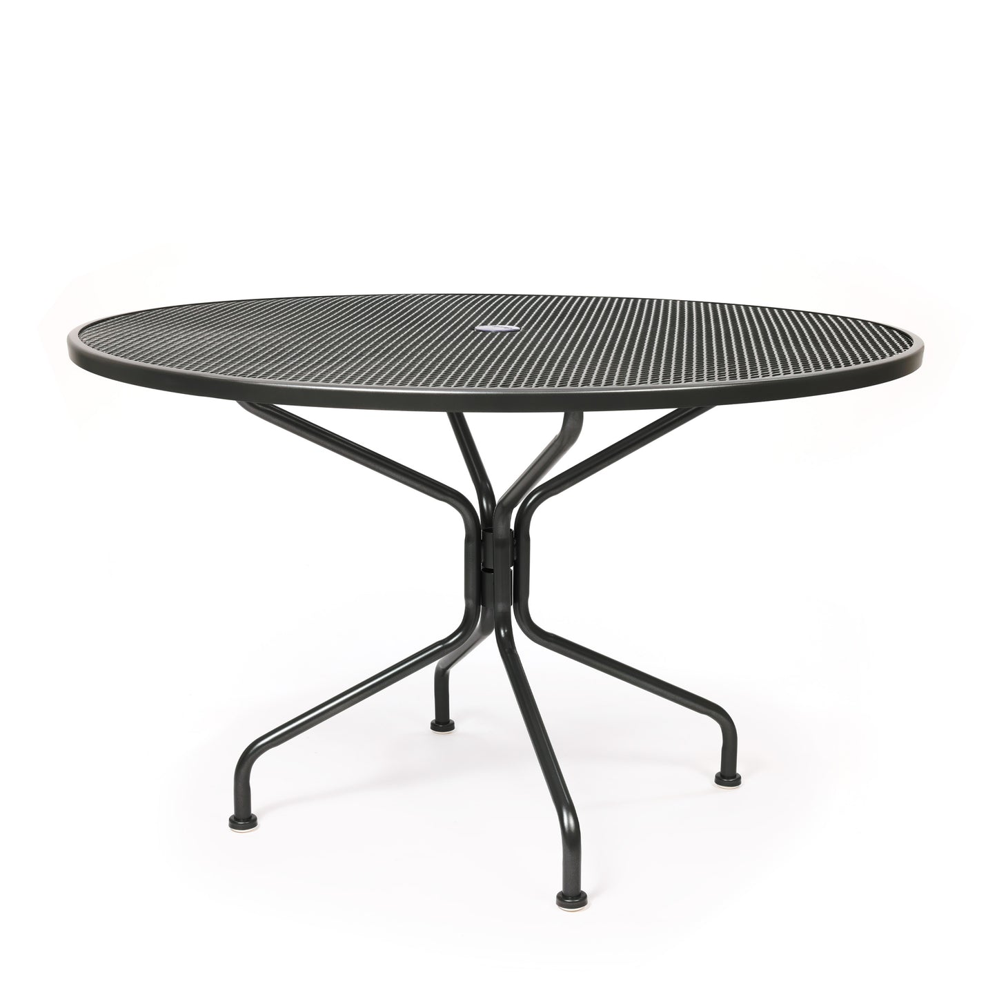 48 Round Mesh Top Dining Table Pewter Finish, image 8