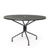 48 Round Mesh Top Dining Table Pewter Finish