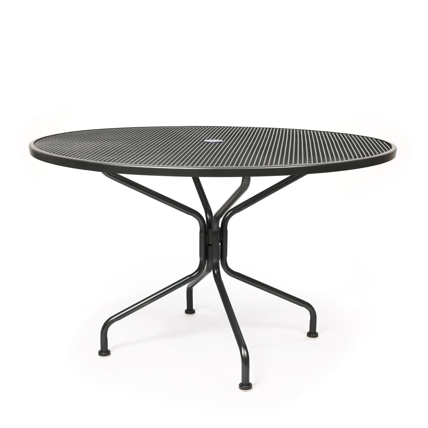 48 Round Mesh Top Dining Table Pewter Finish, image 7