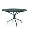 48 Round Mesh Top Dining Table Pompeian Green Finish