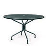 48 Round Mesh Top Dining Table Pompeian Green Finish