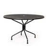 48 Round Mesh Top Dining Table Satin Black Finish