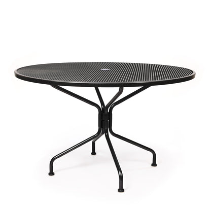 
                  48 Round Mesh Top Dining Table Satin Black Finish - Image 8
                