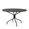 48 Round Mesh Top Dining Table Satin Black Finish