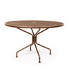48 Round Mesh Top Dining Table Terra Cotta Finish