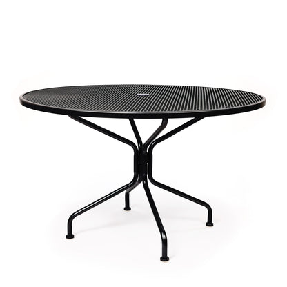 
                  48 Round Mesh Top Dining Table Textured Black Finish - Image 10
                