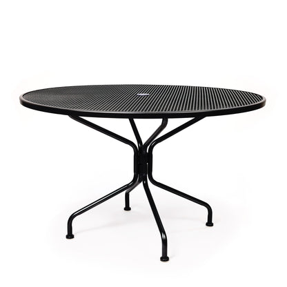 
                  48 Round Mesh Top Dining Table Textured Black Finish - Image 9
                