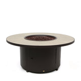 54 Round Chat Height Capri Fire Pit Canyon Taupe Top