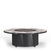 54 Round Chat Height Capri Fire Pit Silver Oak Top