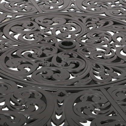 
                  54" Round Chateau Dining Table W/ Lazy Susan - Image 2
                