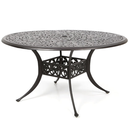 
                  54" Round Chateau Dining Table W/ Lazy Susan - Image 1
                
