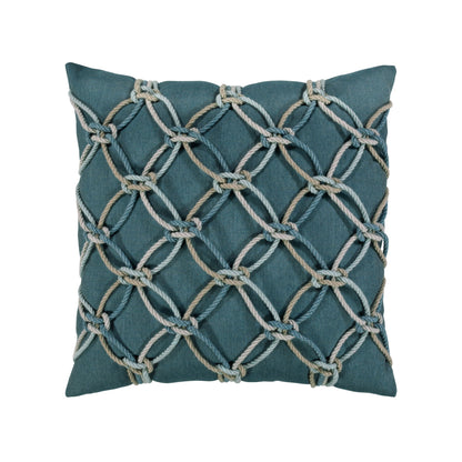 
                  20 square designer throw pillow lagoon rope - Image 1
                