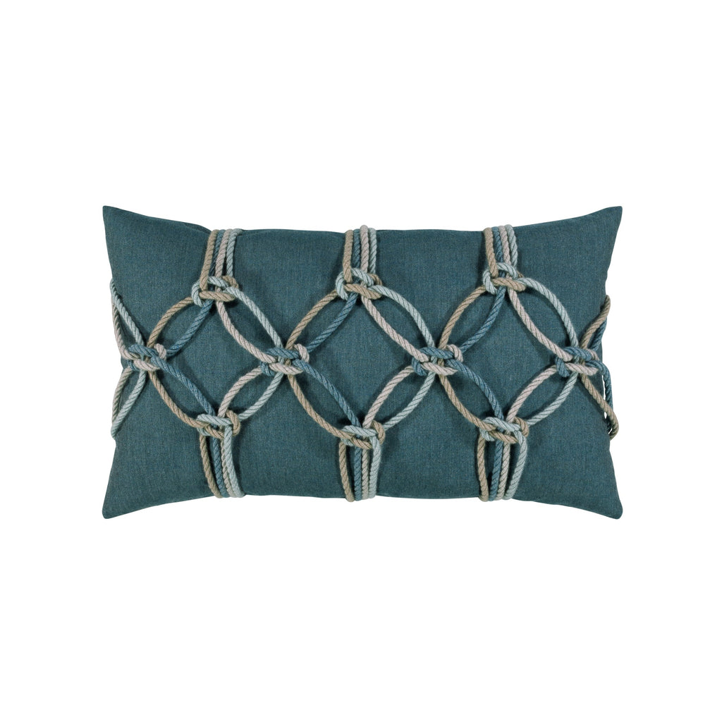 designer lumbar throw pillow lagoon rope