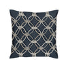 20" Square Elaine Smith Pillow Indigo Rope