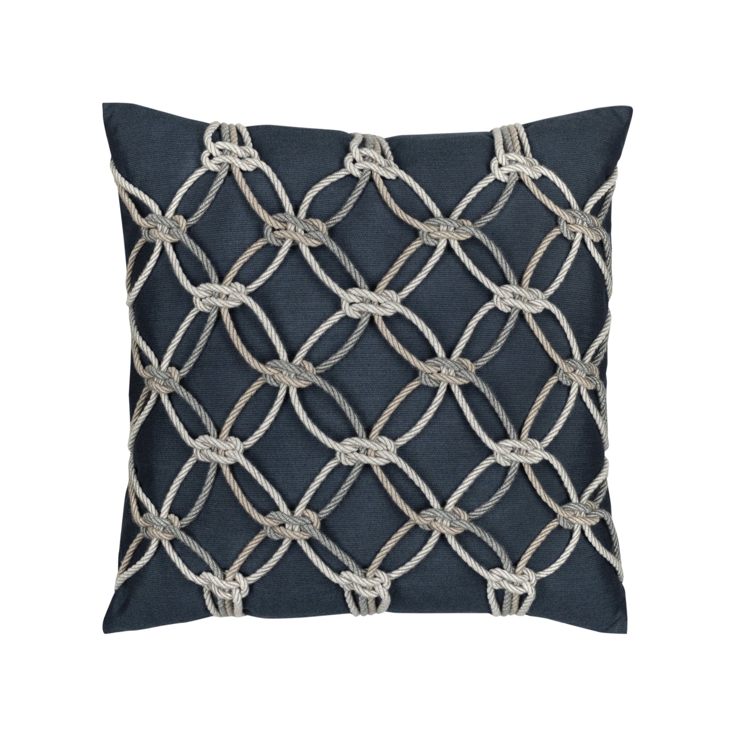 20" Square Elaine Smith Pillow Indigo Rope, image 1