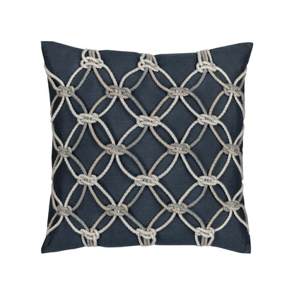 
                  20" Square Elaine Smith Pillow Indigo Rope - Image 1
                