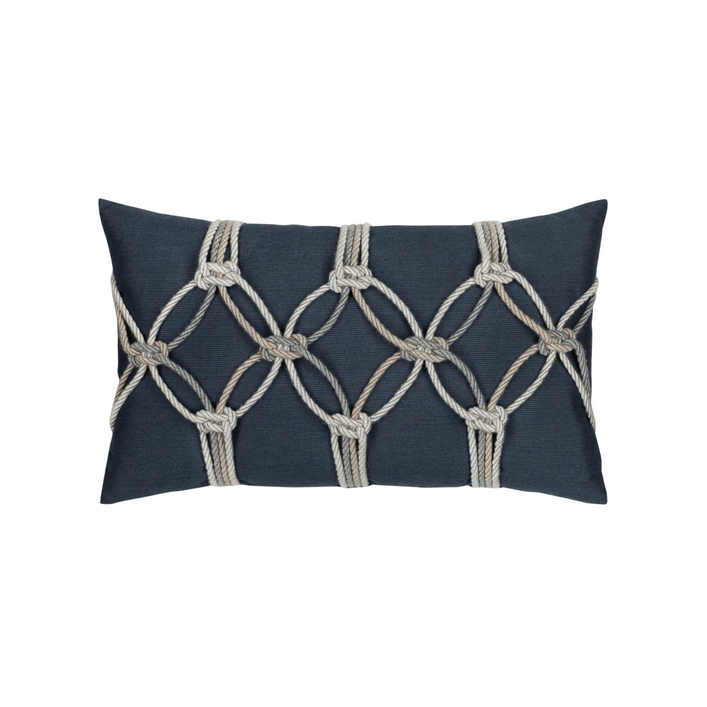 12" x 20" Elaine Smith Pillow Indigo Rope, image 1