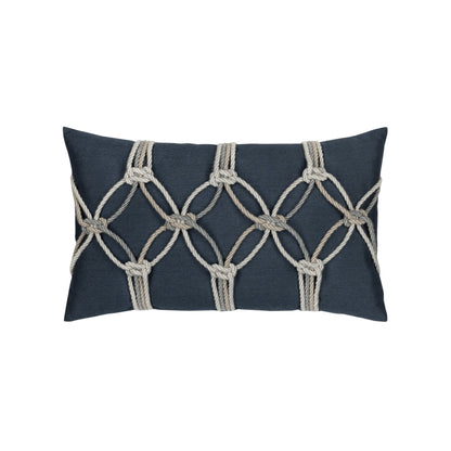 
                  12" x 20" Elaine Smith Pillow Indigo Rope - Image 1
                