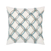 20" Square Elaine Smith Pillow  Aqua Rope