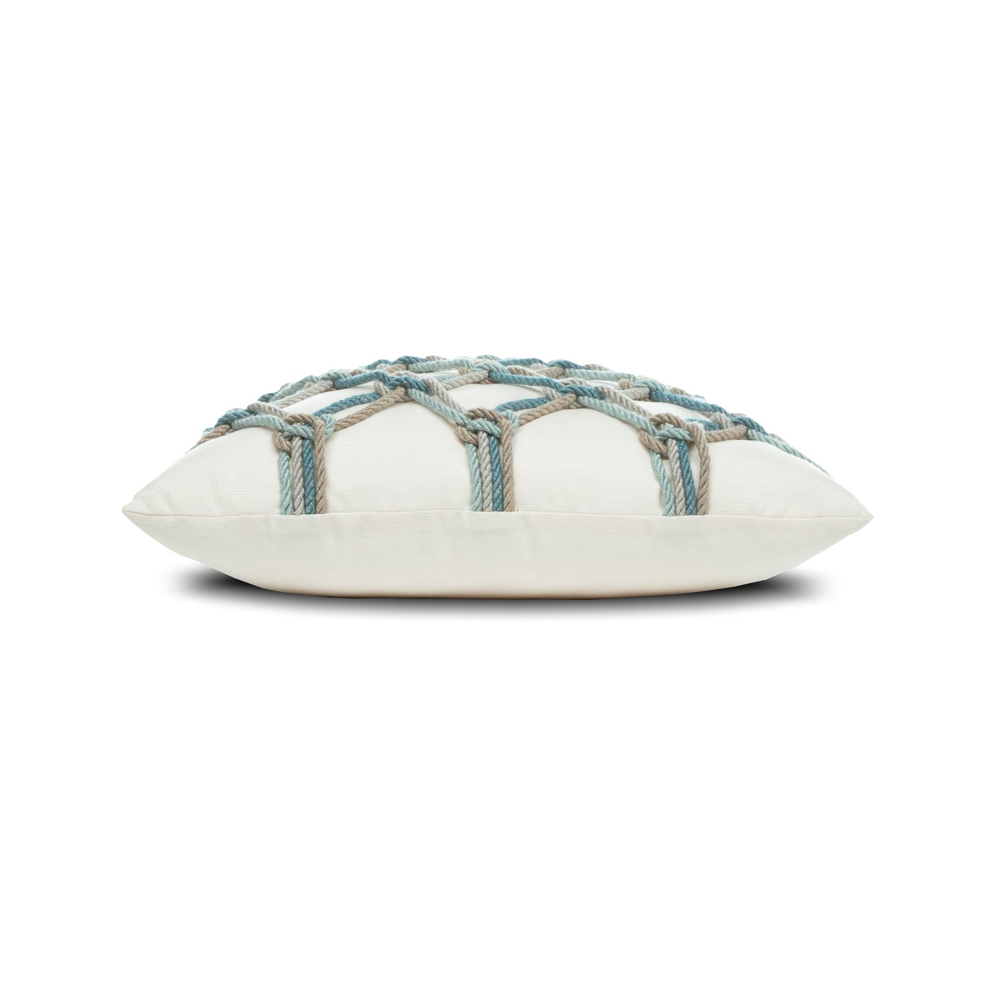 20" Square Elaine Smith Pillow  Aqua Rope, image 8