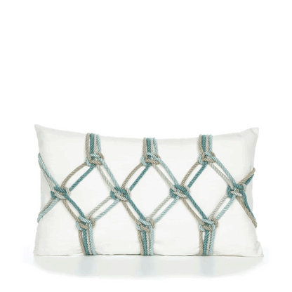 
                  12" x 20" Elaine Smith Pillow Aqua Rope - Image 6
                