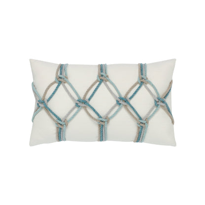 
                  designer lumbar pillow aqua rope - Image 1
                