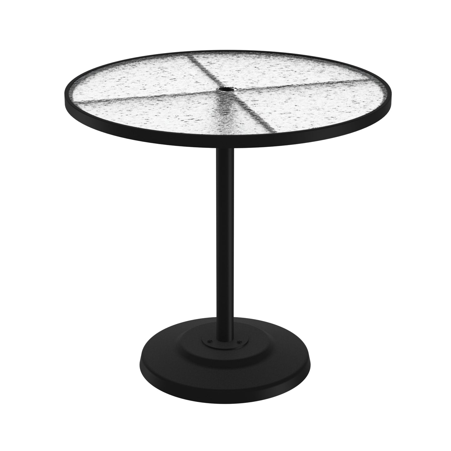 Acrylic 42" Round KD Pedestal Bar Umbrella Table, image 1