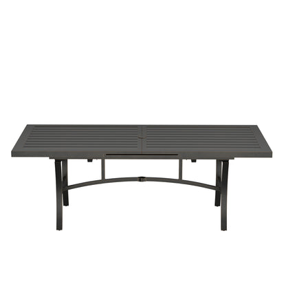 
                  Agio 110 x 40 Slat Top Extension Dining Table Front - Image 3
                