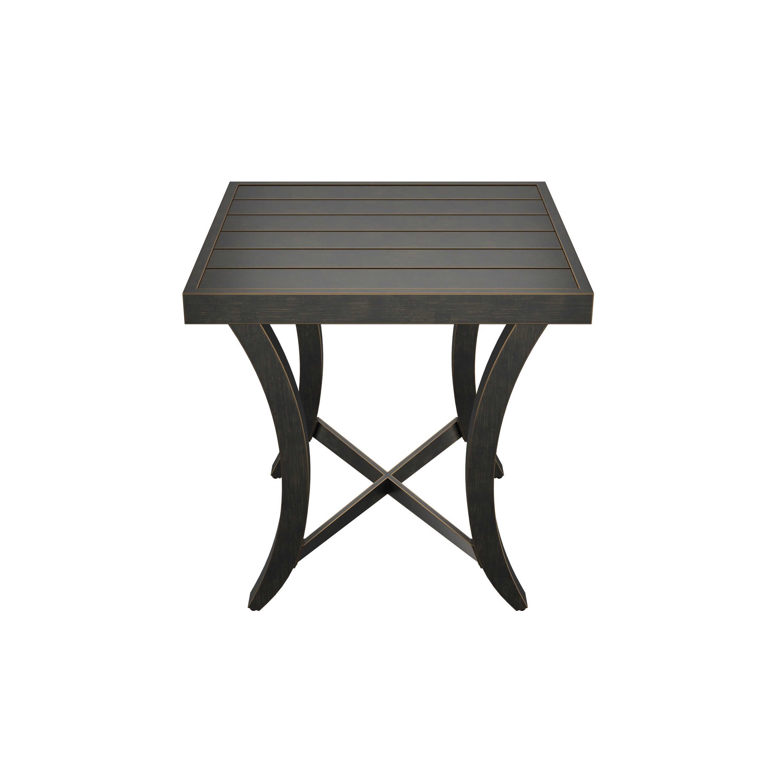 Agio 24" Square Slat Top Side Table by Agio | Aluminum Occasional ...