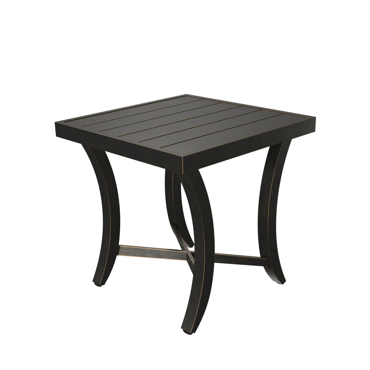 Agio 24" Square Slat Top Side Table by Agio | Aluminum Occasional ...