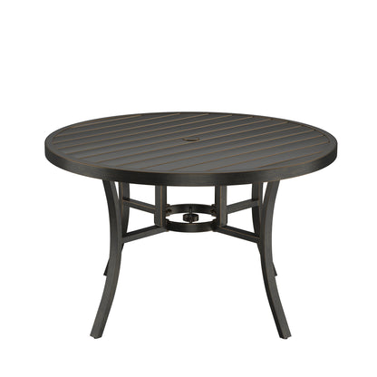 
                  Agio 48 Round Slat Top Dining Table Front - Image 2
                