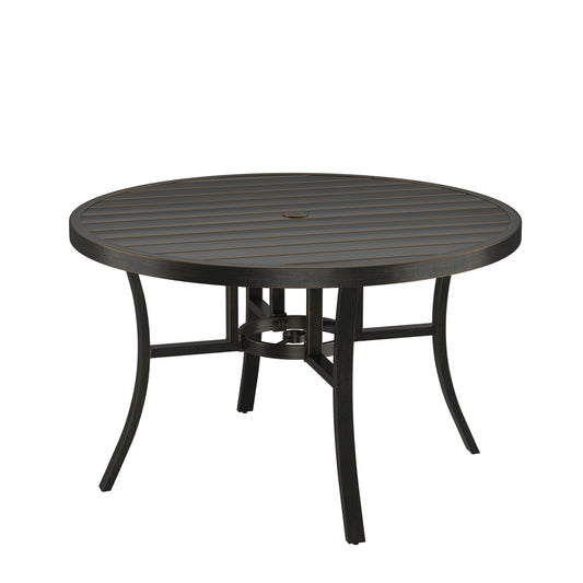 Agio 48 Round Slat Top Dining Table