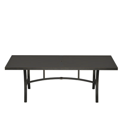 
                  Agio 84 x 40 Slat Top Dining Table Front - Image 2
                