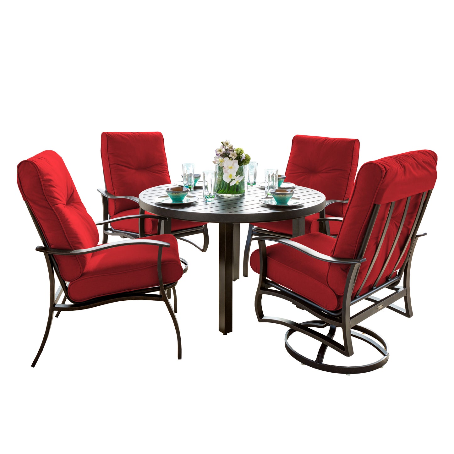 Albany 5 Piece Dining Set Flagship Ruby Cushions, image 2