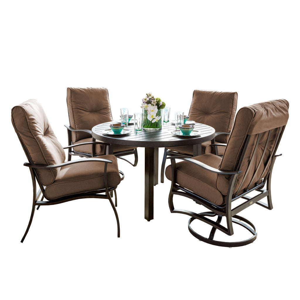 Albany 5 Piece Dining Set Spectrum Caribou Cushions